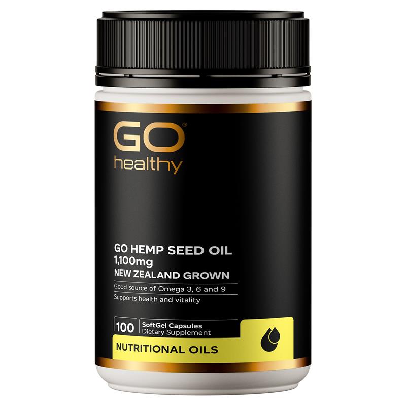 GO Hemp Seed Oil 1,100mg - Health 2000