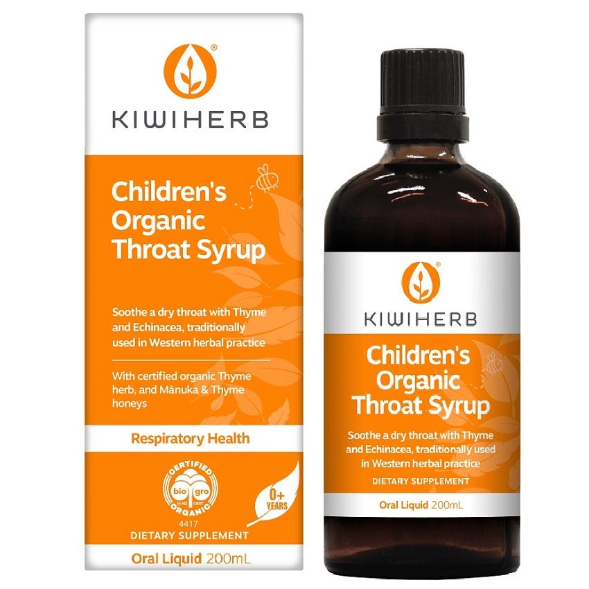 Children's Organic Throat Syrup - Health 2000