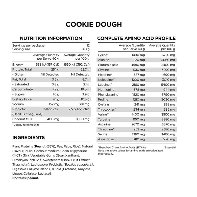 Peanut Protein - Cookie Dough - Health 2000