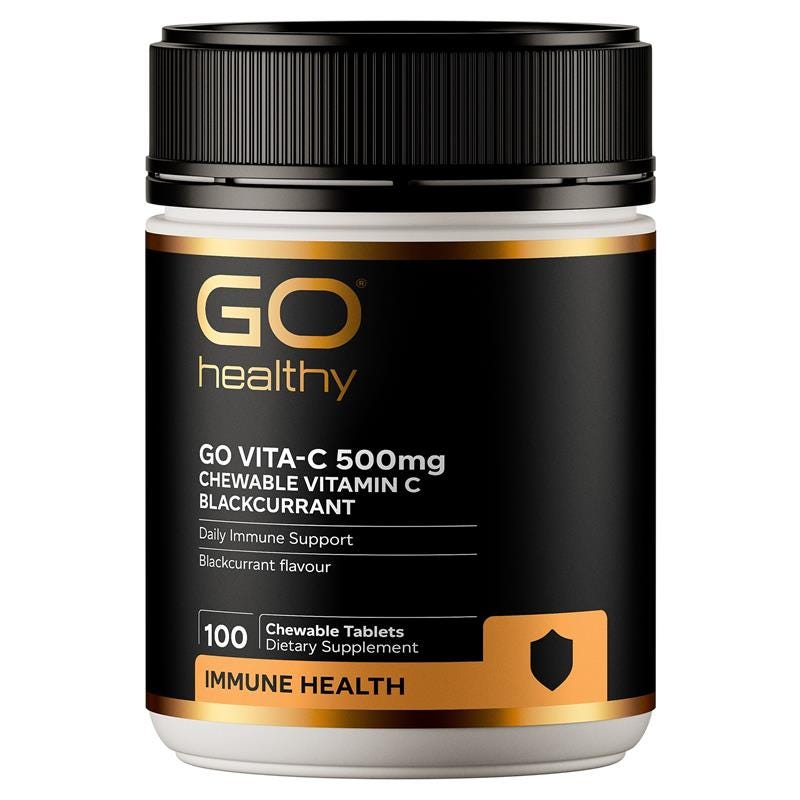 GO VITA-C 500mg Blackcurrant - Health 2000