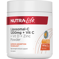 Liposomal-C 1200mg Vit C + D + Zinc Powder - Health 2000