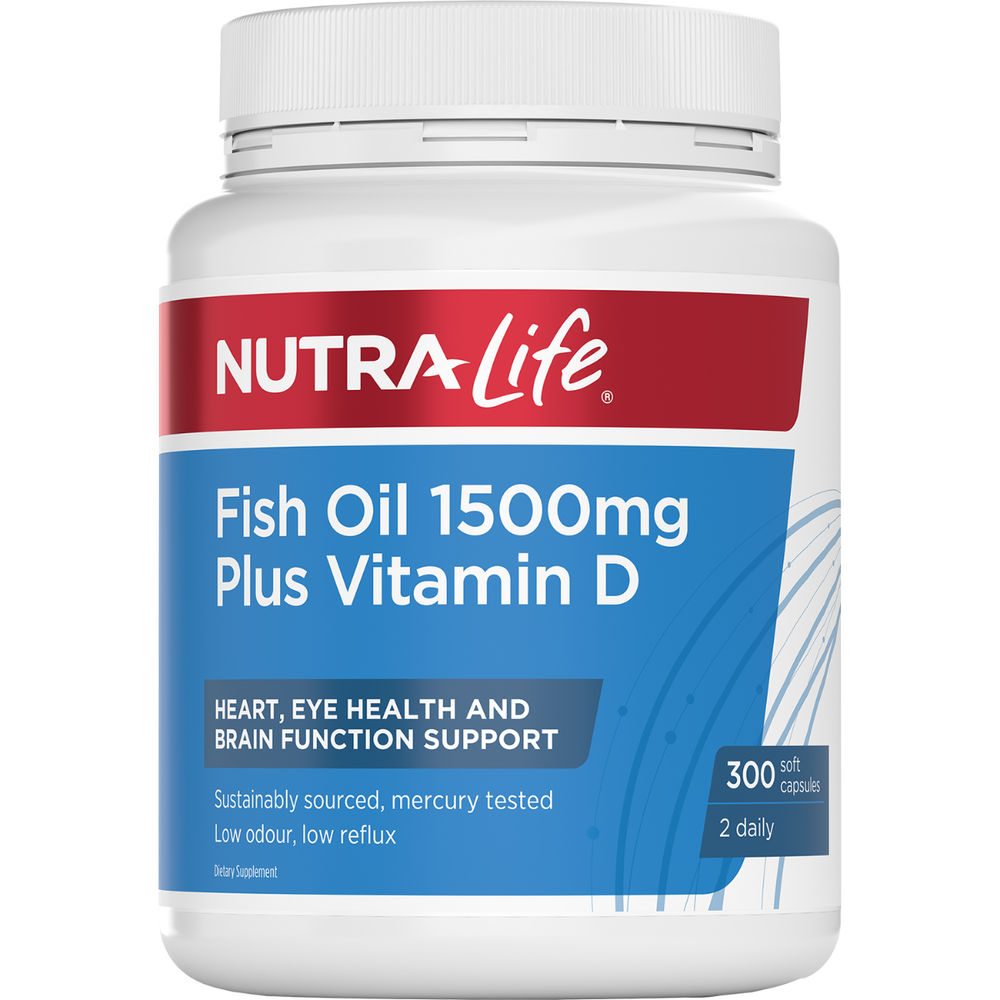 Fish Oil 1500mg + Vit D - Health 2000