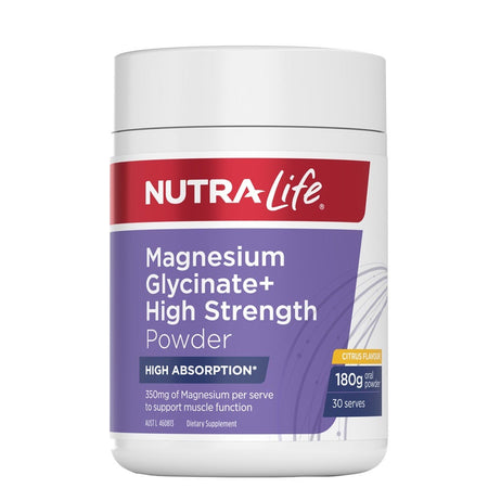 Magnesium Glycinate+ High Strength Powder - Citrus - Health 2000