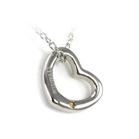 Hollow Heart Titanium Pendant - Health 2000