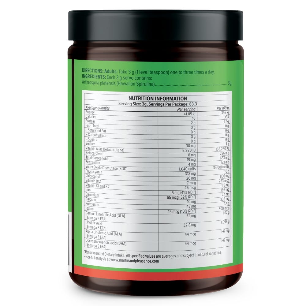 Nutrient Rich Superfood Spirulina Powder - Health 2000